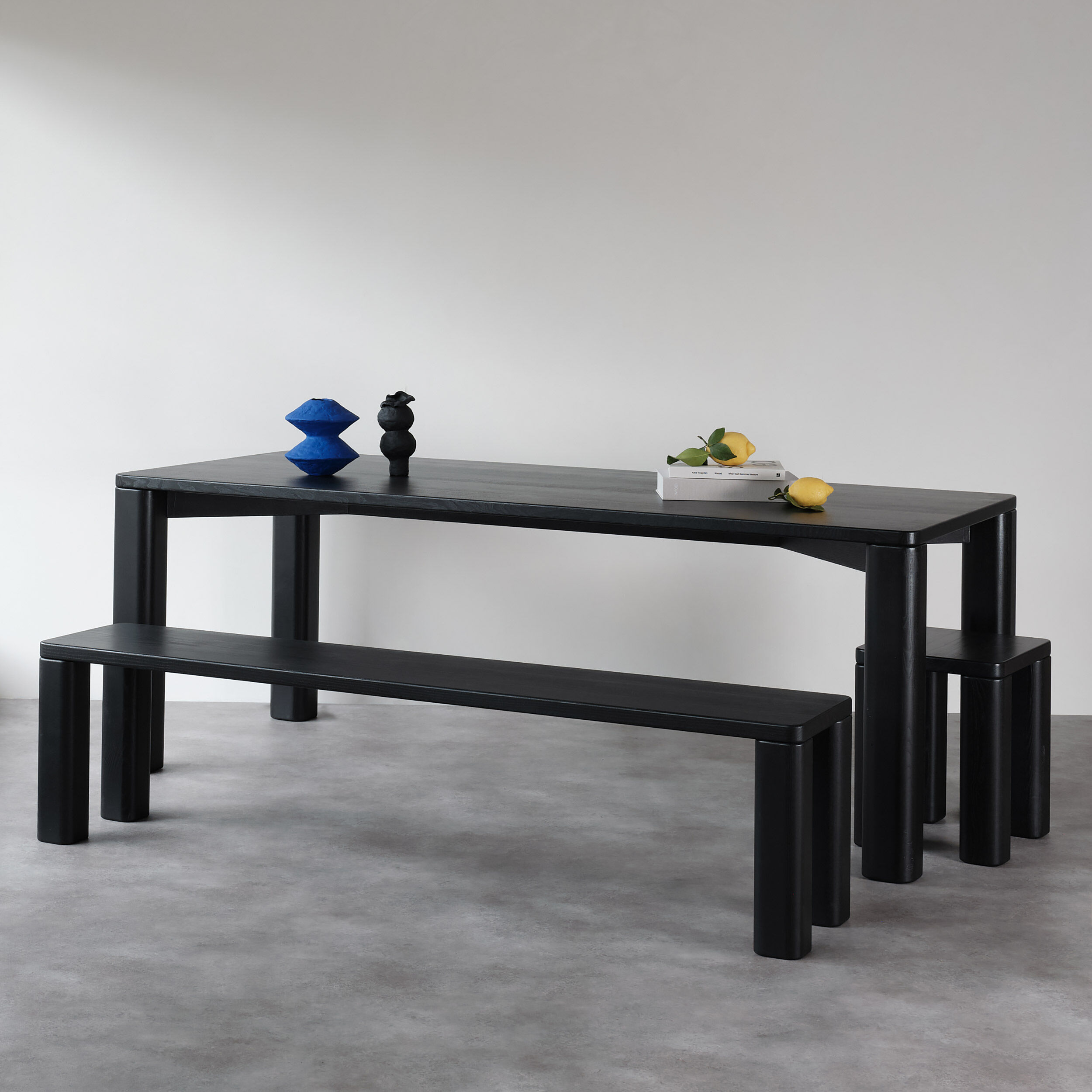 Corner Bar large black satin ash bench Homeware Tate Shop Tate